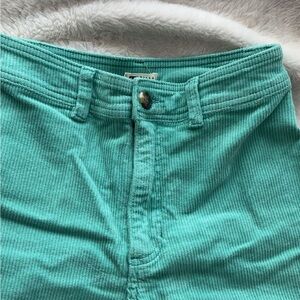 Teal Wide Leg Corduroy Pants